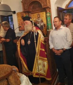 Αντικύθηρα: Στο εορτασμό του πολιούχου του νησιού Αγίου Μύρωνα παρευρέθηκε ο Νικόλαος Μανωλάκος