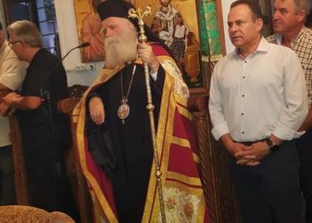 Αντικύθηρα: Στο εορτασμό του πολιούχου του νησιού Αγίου Μύρωνα παρευρέθηκε ο Νικόλαος Μανωλάκος