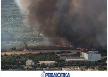Πυρκαγιά στην Άνω Βαρυμπόμπη του δήμου Αχαρνών, την Τρίτη 3 Αυγούστου 2021. Η φωτιά ξέσπασε ανατολικά στα βασιλικά κτήματα στη Βαρυμπόμπη. Κινητοποιήθηκαν και επιχειρούν 60 πυροσβέστες με 20 οχήματα, δύο ομάδες πεζοπόρων τμημάτων, τέσσερα ελικόπτερα και τέσσερα αεροσκάφη, μεταξύ των οποίων και το ρωσικό Beriev 200.
(EUROKINISSI/ΛΥΔΙΑ ΒΕΡΟΠΟΥΛΟΥ)