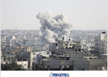 Smoke rises from an Israeli airstrike in Rafah, Gaza Strip, Thursday, Oct. 26, 2023. (AP Photo/Hatem Ali)